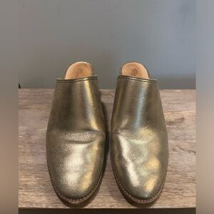 Madewell Metallic Gold Mules